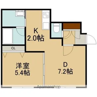 マンション アムール【2階】の間取り